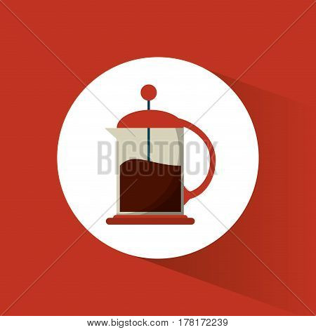 french press coffee glass vector illustration eps 10