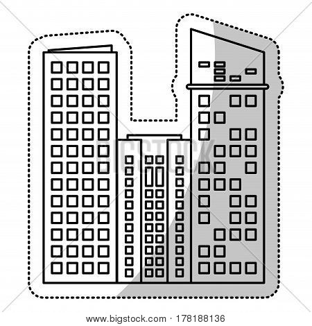 building facade estate cut line vector illustration eps 10