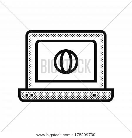 dotted Computer 3D print iconvector design support file eps10.