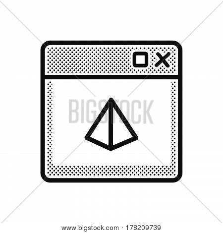 dotted Triangular window 3D print iconvector design support file eps10.