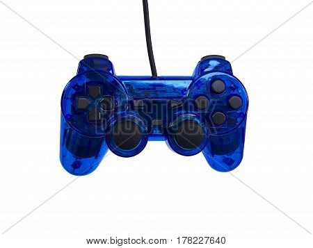 blue joy stick on a white background