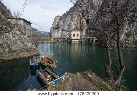 Lake in Canyon Matka near Skopje, Macedonia