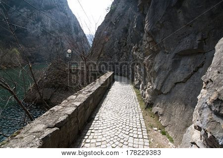 Lake in Canyon Matka near Skopje, Macedonia