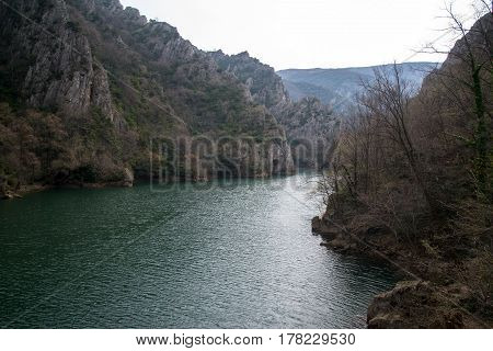 Lake in Canyon Matka near Skopje, Macedonia