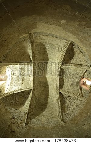 Noushabad and ancient underground city, Aran va Bidol, Kashan, Esfahan, Iran, March 23, 2017,  is considered one of the masterpieces of ancient architecture.