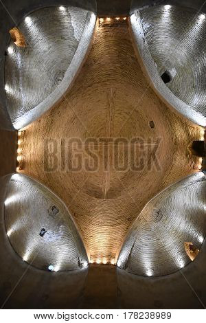 Noushabad and ancient underground city, Aran va Bidol, Kashan, Esfahan, Iran, March 23, 2017,  is considered one of the masterpieces of ancient architecture.