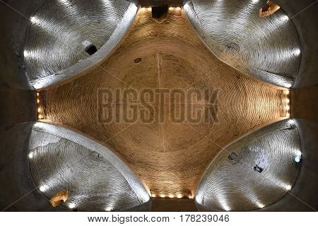 Noushabad and ancient underground city, Aran va Bidol, Kashan, Esfahan, Iran, March 23, 2017,  is considered one of the masterpieces of ancient architecture.