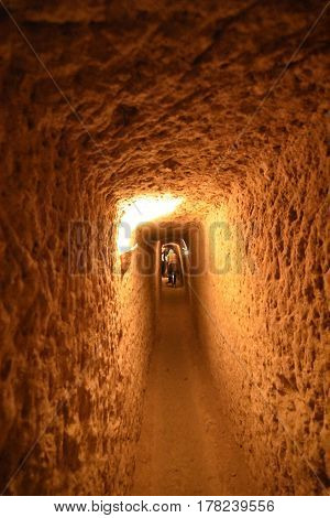 Noushabad and ancient underground city, Aran va Bidol, Kashan, Esfahan, Iran, March 23, 2017,  is considered one of the masterpieces of ancient architecture.