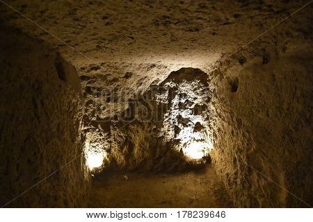 Noushabad and ancient underground city, Aran va Bidol, Kashan, Esfahan, Iran, March 23, 2017,  is considered one of the masterpieces of ancient architecture.