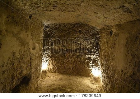 Noushabad and ancient underground city, Aran va Bidol, Kashan, Esfahan, Iran, March 23, 2017,  is considered one of the masterpieces of ancient architecture.
