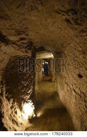 Noushabad and ancient underground city, Aran va Bidol, Kashan, Esfahan, Iran, March 23, 2017,  is considered one of the masterpieces of ancient architecture.