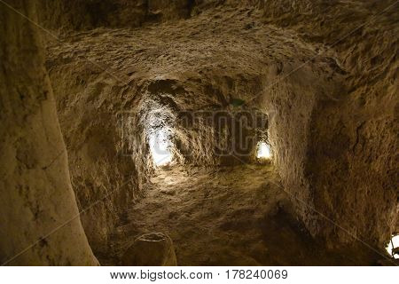Noushabad and ancient underground city, Aran va Bidol, Kashan, Esfahan, Iran, March 23, 2017,  is considered one of the masterpieces of ancient architecture.