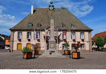 Neuf Brisach France - july 23 2016 : the city hall
