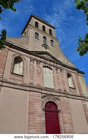 Neuf Brisach France - july 23 2016 : the Saint Louis Church