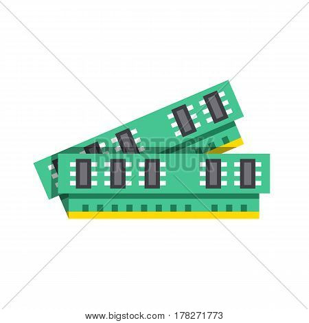 Computer memory, RAM icon. Modern flat design graphic element. Vector illustration