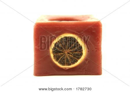 Vela com laranja