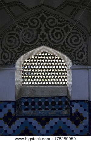Fin, Kashan, Esfahan, Iran, March 23, 2017, is a historical Persian garden. It contains Kashan's Fin Bath, where Amir Kabir, the Qajarid chancellor, was murdered by an assassin sent by King Nasereddin Shah in 1852.