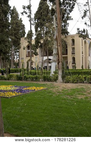 Fin, Kashan, Esfahan, Iran, March 23, 2017, is a historical Persian garden. It contains Kashan's Fin Bath, where Amir Kabir, the Qajarid chancellor, was murdered by an assassin sent by King Nasereddin Shah in 1852.