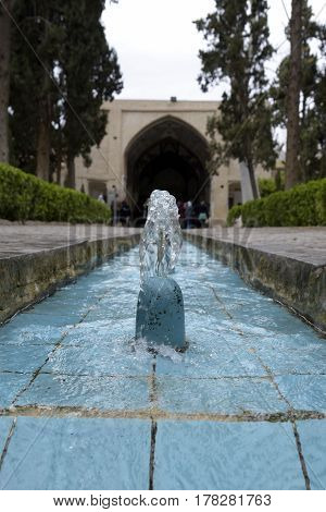Fin, Kashan, Esfahan, Iran, March 23, 2017, is a historical Persian garden. It contains Kashan's Fin Bath, where Amir Kabir, the Qajarid chancellor, was murdered by an assassin sent by King Nasereddin Shah in 1852.