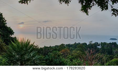 Sea view from top Sunset on Phuket