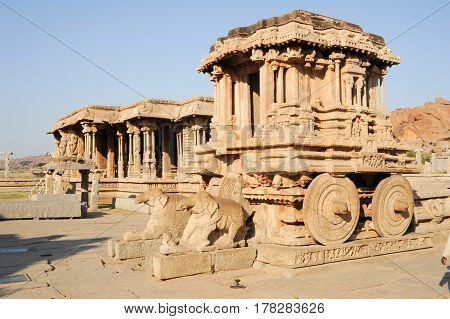 Chariot In Vittala Temple At Hampi