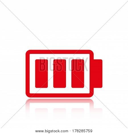 battery vector icon stock vector illustration flat design