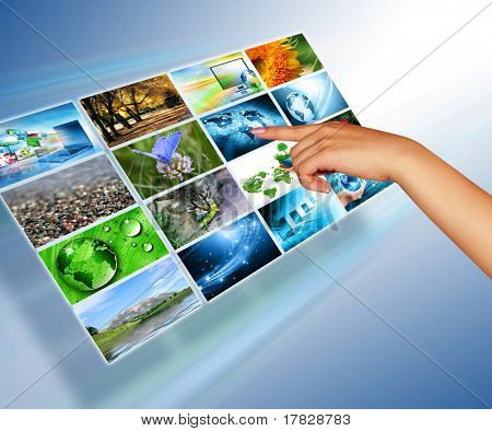 Fernsehen und Internet-Produktion-Technologie-Konzept