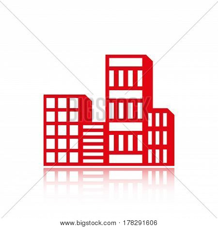 city icon stock vector illustration flat design
