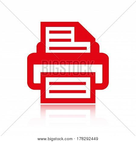 print icon stock vector illustration flat design