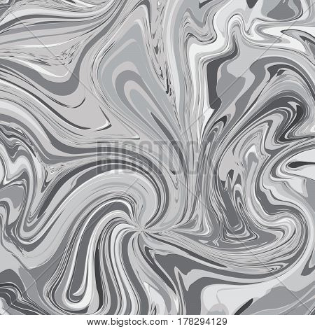 Grey marble texture, liguid flow, abstract vector background