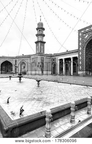 In Iran  And Old Antique Mosque    Minaret
