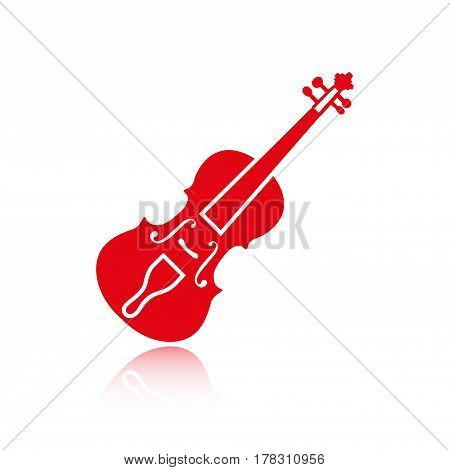 Violin icon stock vector illustration flat design