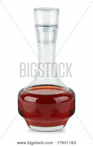 kleine Dekanter mit Rotwein-Essig