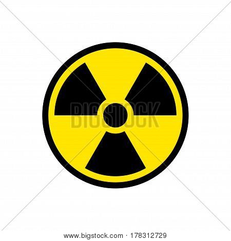 Round radiation hazard sign symbol. Vector Icon