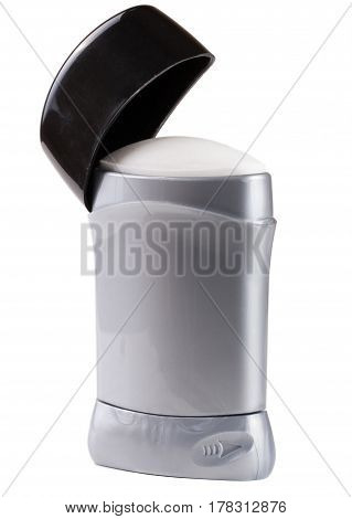 male deodorant stick isolated on white background.