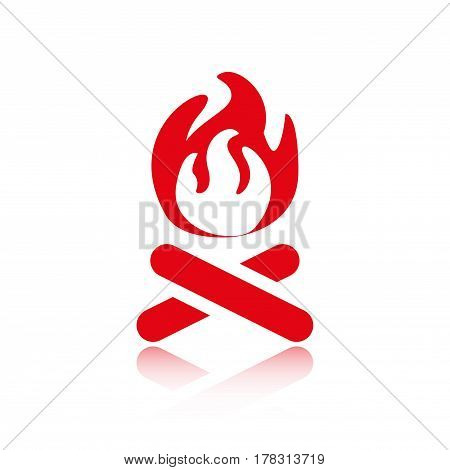 fire icon stock vector illustration flat design