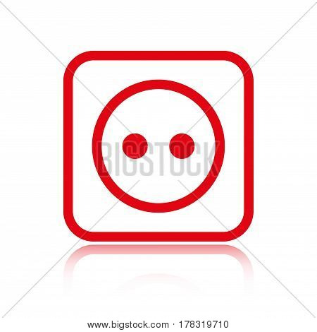 Euro socket icon stock vector illustration flat design