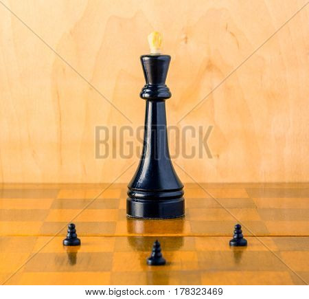 The commander-in-chief on the chessboard is a battlefield where pawns defend their king sometimes sacrificing themselves