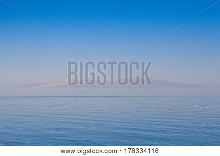 Antelope Island on the Great Salt Lake Utah USA.