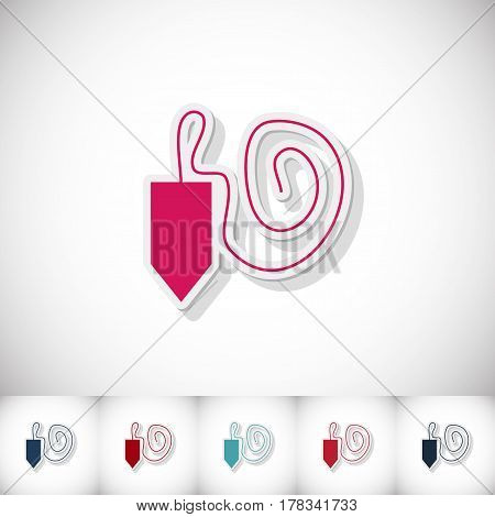 Plummet. Flat sticker with shadow on white background. Vector illustration