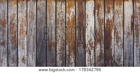 Grey and orange background with wooden texture horizontal top view isolated vintage dark wood backdrop old light blue rustic board space blank back on the table mockup nuture wall horizontal