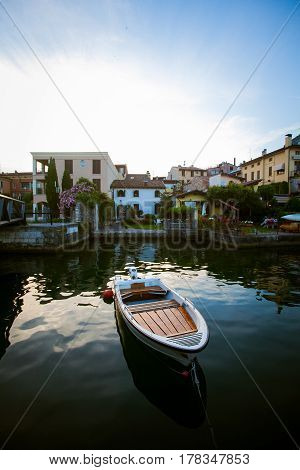 Colourfully Painted Houses Facade In Evening, Province Of Italy