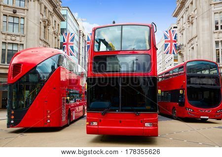 London bus Oxford Street W1 Westminster in UK England