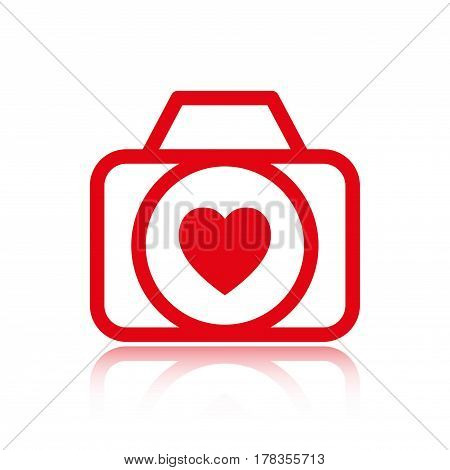 wedding photo icon stock vector illustration flat design