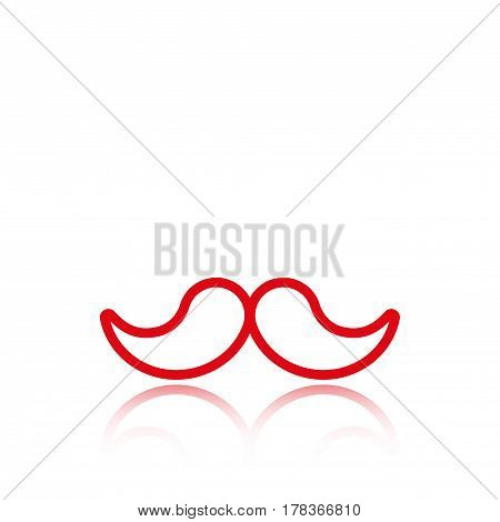 mustache icon stock vector illustration flat design