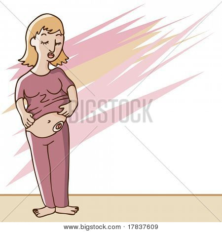 Egy képet egy nő nézett rá colonostomy eredménye.