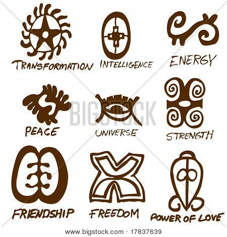 ein Bild des Adinkra Symbols isolated on white Background.