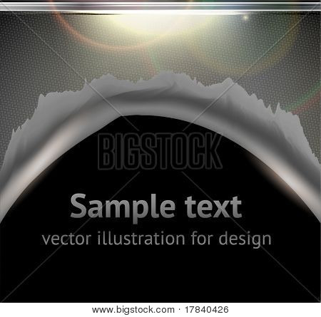 Vdova a lomítko na kovových abstraktní pozadí pro techno design. EPS 10