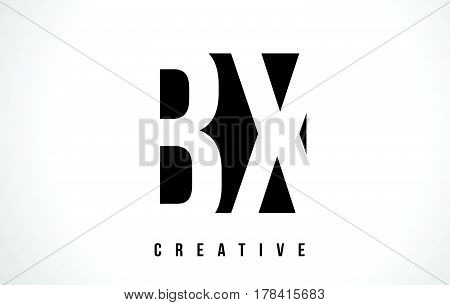 Bx B X White Letter Logo Design With Black Square.