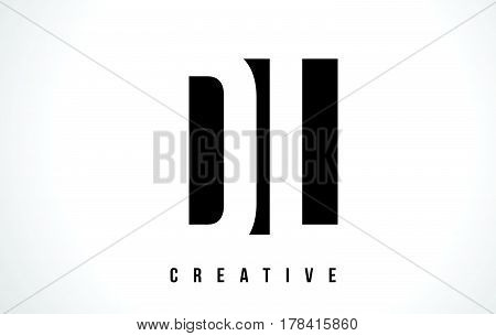 Dl D L White Letter Logo Design With Black Square.